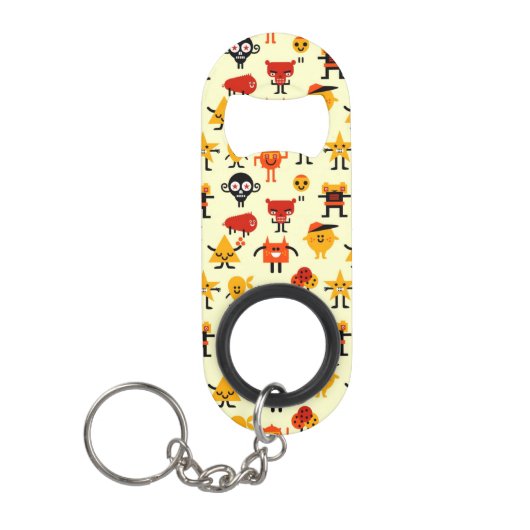 Grappig monsterpatroon sleutelhanger flessenopener (Voorkant)