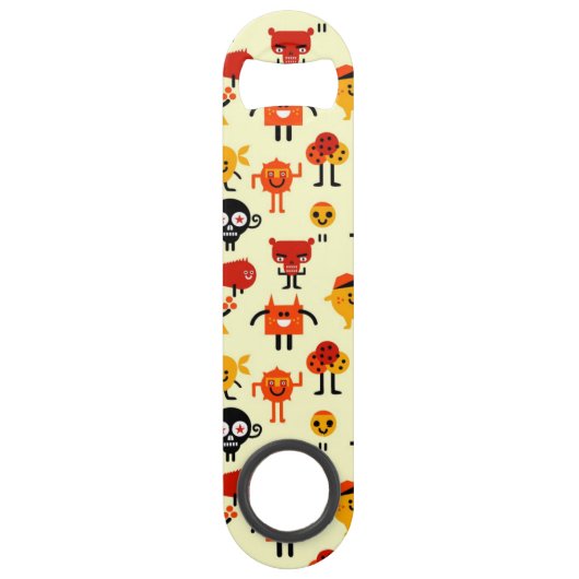 Grappig monsterpatroon speed flessenopener (Voorkant)