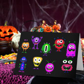 Grappig, Monsters, Halloween Kaart