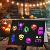 Grappig, Monsters, Halloween Kaart