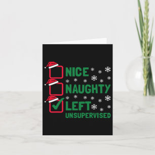 Grappig mooi stout links zonder toezicht kerstman kaart