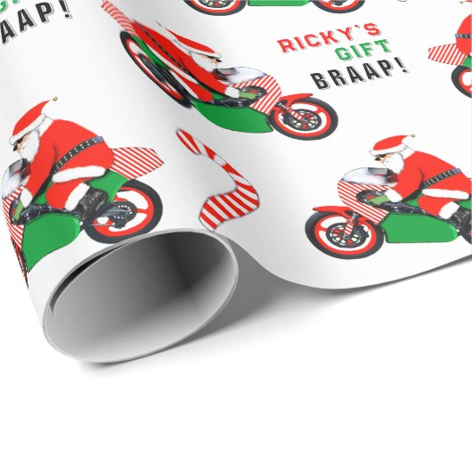 Grappig motorcross cadeau cadeaupapier (Rol Hoek)
