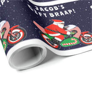 Grappig motorfiets cadeau voor vakantie cadeaupapier