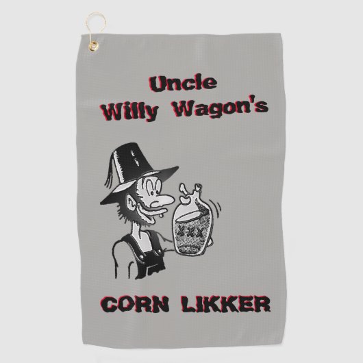 Grappig Mountain Man 🏔️ Comical Hillbilly Golfhanddoek (Voorkant)