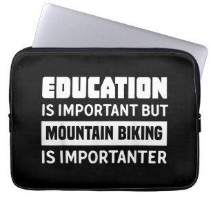 Grappig Mountainbike Shirt - Mountainbike Laptop Sleeve