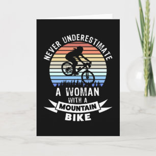 Grappig mountainbiken MTB-cadeau voor vrouwen Kaart