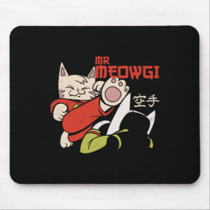 Grappig Mr Meowgi Karate Cat Meow Design Mannen Vr Muismat