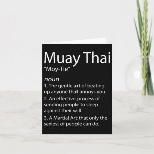 Grappig Muay Thai en Thais Boksen - Muay Thai Defi Kaart