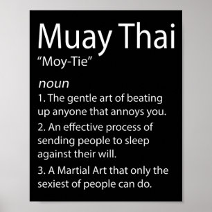 Grappig Muay Thai en Thais Boksen - Muay Thai Defi Poster