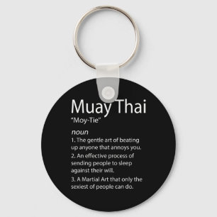 Grappig Muay Thai en Thais Boksen - Muay Thai Defi Sleutelhanger