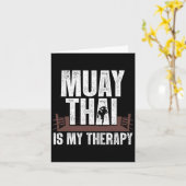 Grappig muay thai ontwerp voor mannen vrouwen Kind Kaart (Gele Bloem)