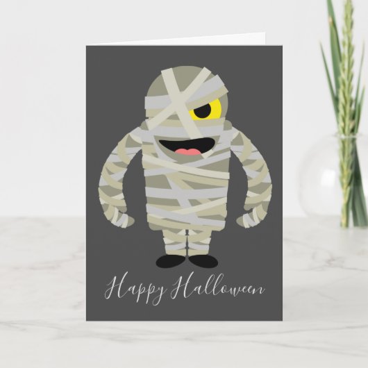 Grappig mummie zombie Halloween thema Kaart (Voorkant)