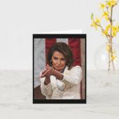Grappig Nancy Pelosi klap terug Anti Trump Meme T- Kaart (Gele Bloem)