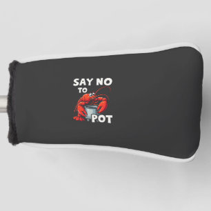 Grappig 'Nee' zeggen tegen pot met krabkreeft Golfheadcover