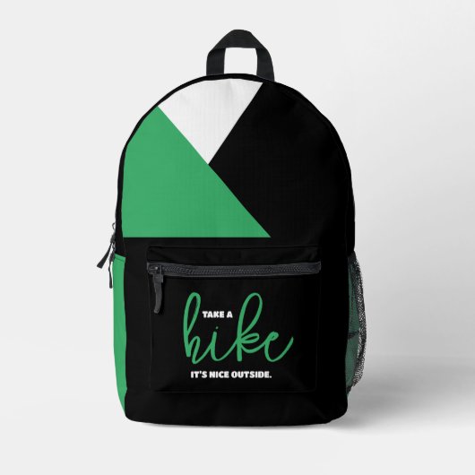Grappig neem een wandeling Het is leuk buiten Bedrukte Rugzak (Voorkant)