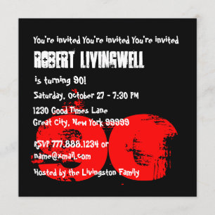 Grappig negentig jaar oude 90e verjaardag Sjabloon Kaart