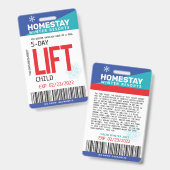 Grappig NEPS Wintersport Vakantie Aangepast Skipas Badge (Voor- en achterkant)