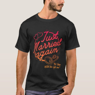 Grappig net getrouwd weer bruid bruidegom paar twe t-shirt