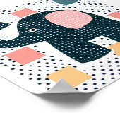 Grappig neus olifant Kinder dier Poster (Hoek)