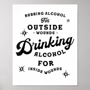 Grappig Nick Miller Citat Shirt_ Alcohol Graffiti Poster