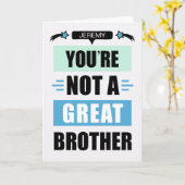 Grappig Niet Een Grote Broeder Bericht Verjaardag Kaart (Gele Bloem)