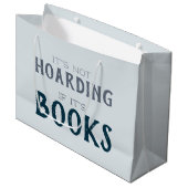 Grappig "Niet hamsteren als het boeken zijn" Boeke Groot Cadeauzakje (Voorkant Gekanteld)
