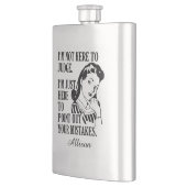 Grappig "Niet hier om te oordelen" aangepaste naam Flacon (Links)