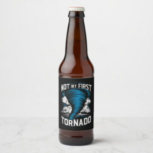 Grappig niet mijn eerste Tornado Retro Storm Chase Bier Etiket