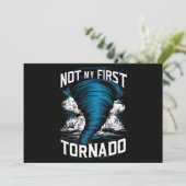 Grappig niet mijn eerste Tornado Retro Storm Chase Kaart (Staand voorkant)