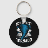 Grappig niet mijn eerste Tornado Retro Storm Chase Sleutelhanger (Voorkant)