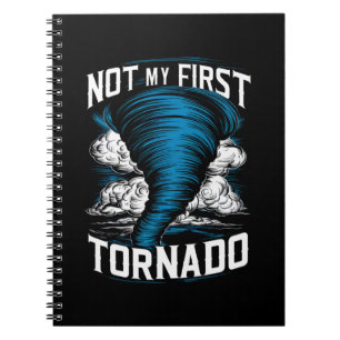 Grappig Niet Mijn Eerste Tornado Retro Storm Jager Notitieboek
