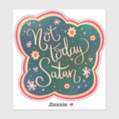 Grappig Niet Vandaag Satan  Inspirivity Sticker (Vel)