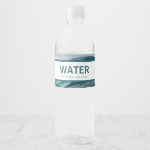 Grappig Niet Wodka Mauve Roze & Blauwgroen Douche Waterfles Etiket