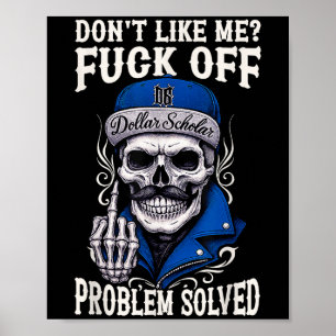 Grappig niet zoals ik f-k off probleem opgelost op poster