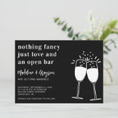 Grappig niets Fancy gewoon liefde Casual bruiloft Kaart (Staand voorkant)