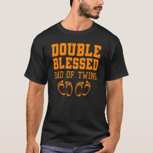 Grappig nieuw pap voor tweelingen voor bekendmakin t-shirt