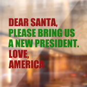Grappig nieuw President voor kerst Raamsticker (Vel 2)