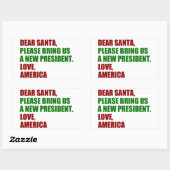 Grappig nieuw President voor kerst Rechthoekige Sticker (Vel)