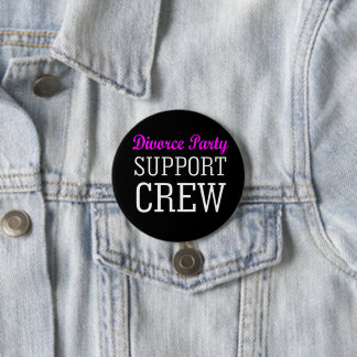Grappig nieuw single support crew echtscheidingsfe ronde button 7,6 cm