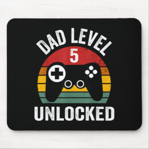 Grappig Nieuw Vader Shirt Vader Level 5 Ontgrendel Muismat