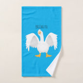 Grappig nieuwsgierig als cartoon bad handdoek (Handdoek)