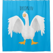 Grappig nieuwsgierig als cartoon douchegordijn (Voorkant)