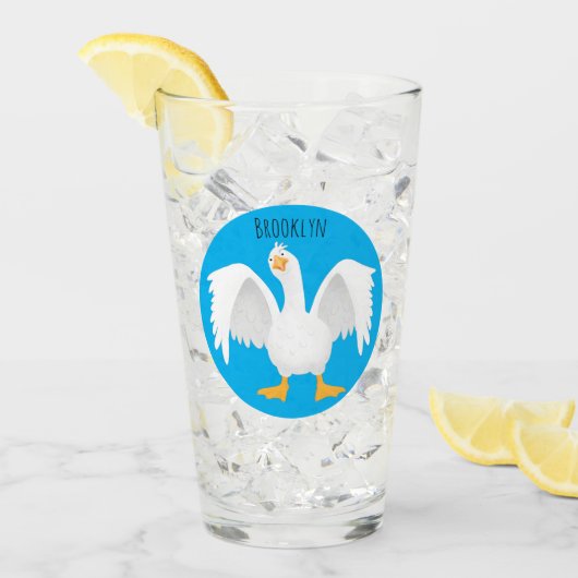 Grappig nieuwsgierig als cartoon glas (Voorkant ijs)