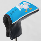 Grappig nieuwsgierig als cartoon golfheadcover (3/4 voorkant)