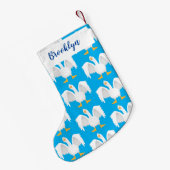 Grappig nieuwsgierig als cartoon kleine kerstsok (Achterkant (Hangend))