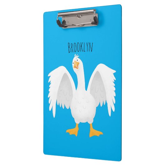 Grappig nieuwsgierig als cartoon klembord (Links)