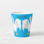 Grappig nieuwsgierig als cartoon latte mok (Voorkant)