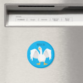 Grappig nieuwsgierig als cartoon magneet (Insitu (Vaatwasser))