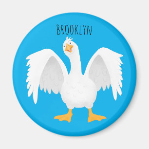 Grappig nieuwsgierig als cartoon magneet