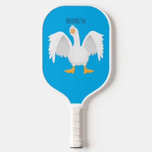 Grappig nieuwsgierig als cartoon pickleball paddle (Voorkant)
